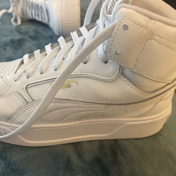 Women's Puma Platform Sneakers (White) - Picture 5 of 5